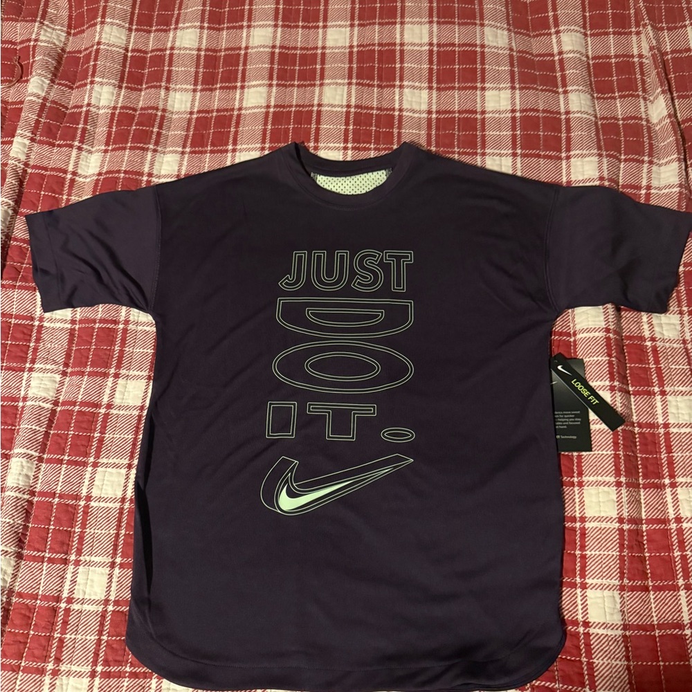 NEW Girl’s Nike Dark Purple 'Just Do It' Tee